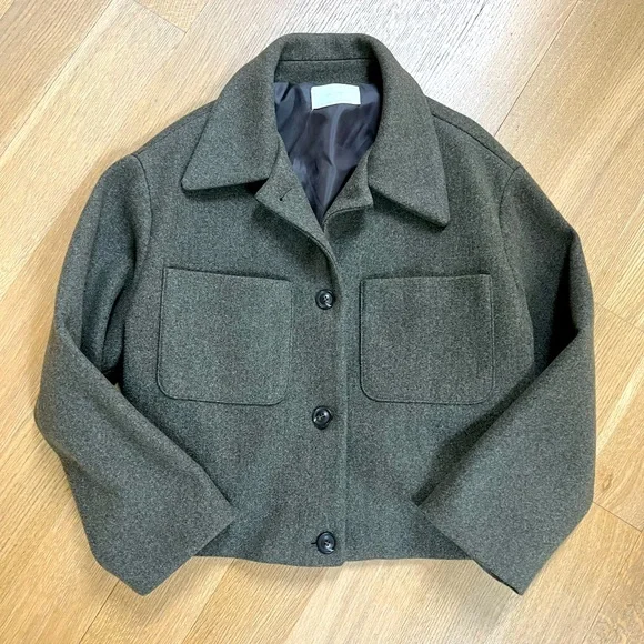 Cropped Bomber Jacket - Picture 1 of 5